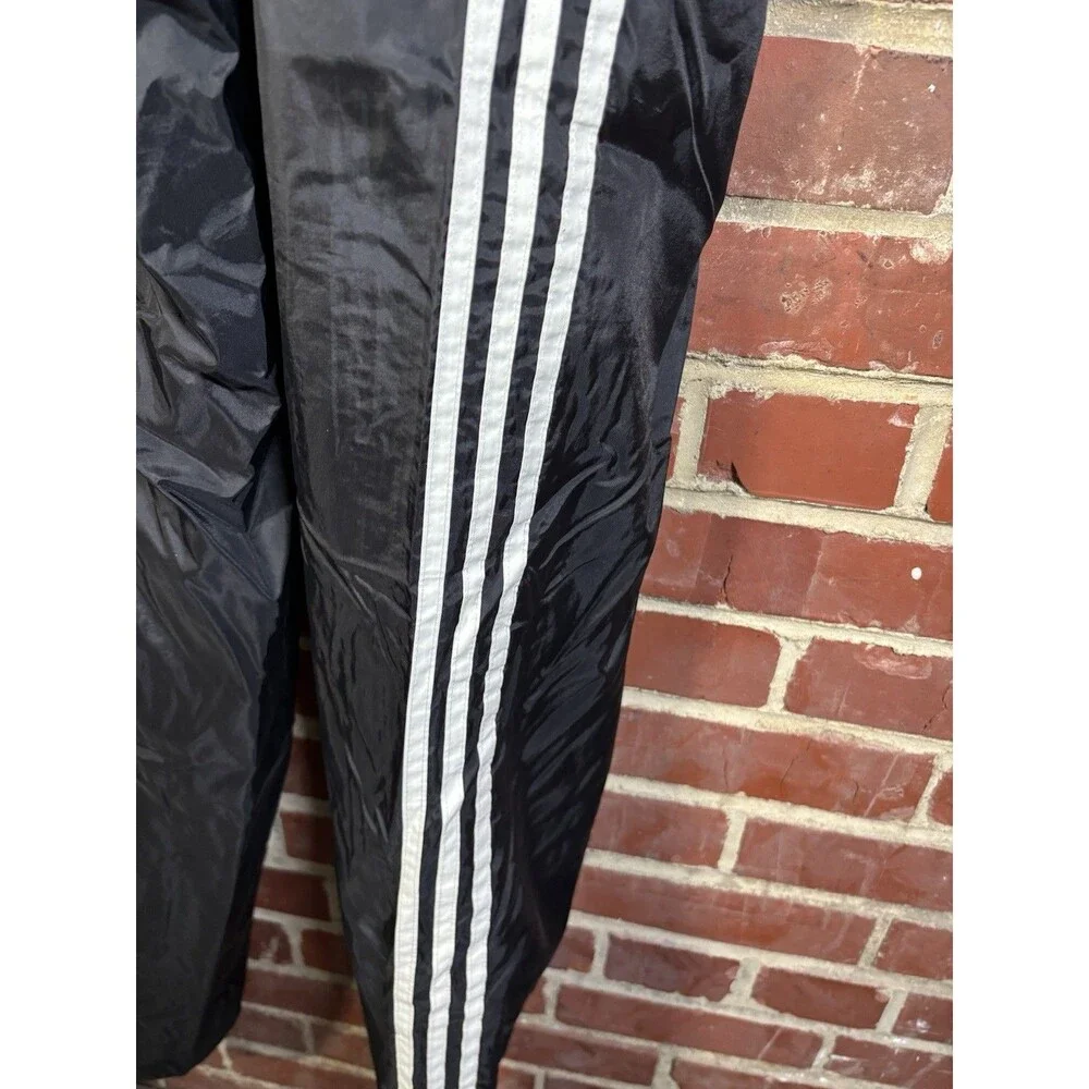 Vintage 90s Adidas 3 Stripe Black Track Pants Athletic Adult Size Large